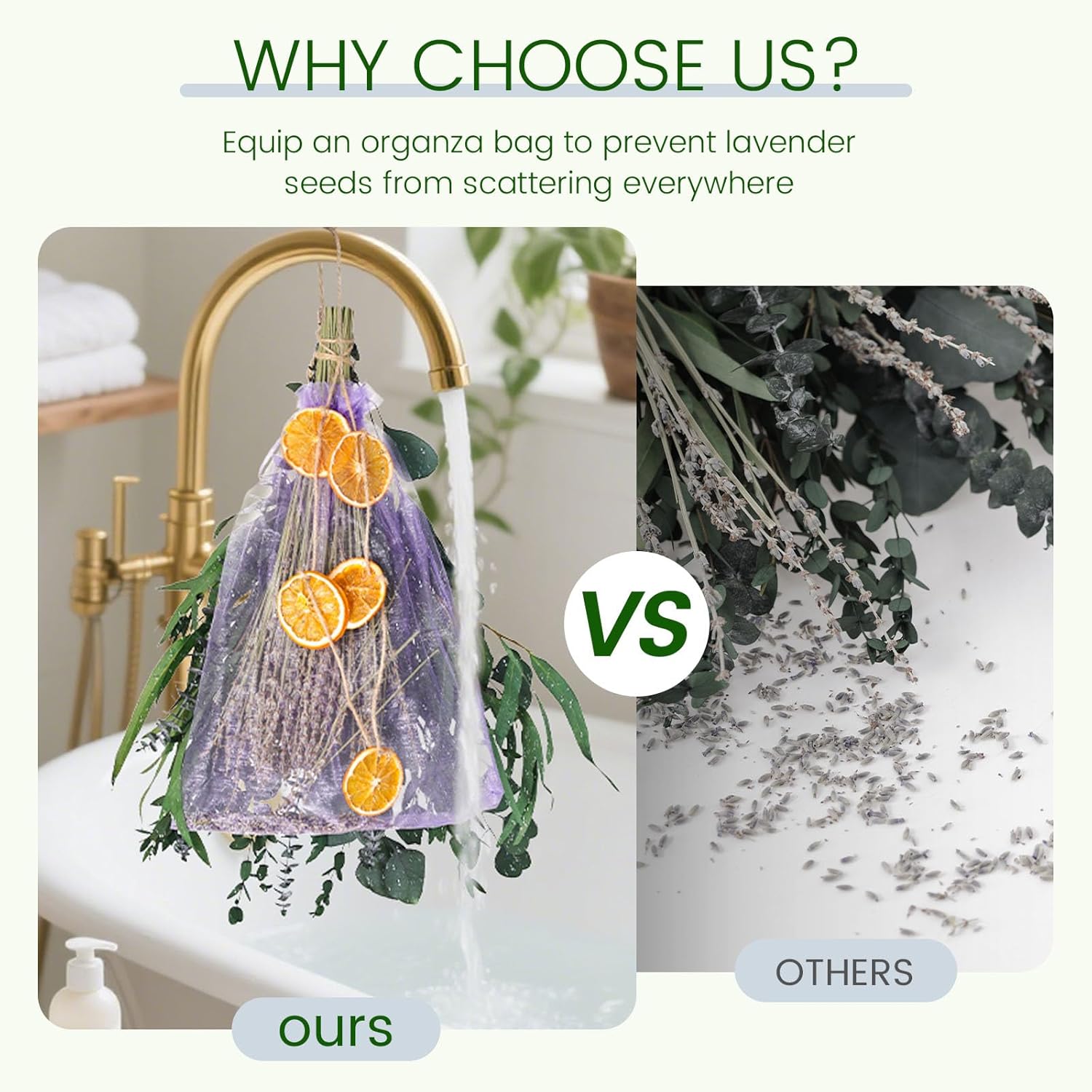 2 Pack Real Dried Shower Eucalyptus Hanging, 15''-17'' Bathroom Spa Shower Dried Plants And Bouquet Lavender Bundle With Lemon Slices For Diy Crafts Home Wall Wedding Christmas Decor