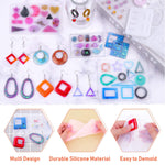 Resin Molds For Jewelry, 678Pcs Earring Making Kit With 28Pcs Epoxy Molds And 650Pcs Earring Hooks, Jump Rings For Pendants, Resin Crafts, Diy Earring