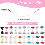 2000Pcs Flower Stamens For Crafts, 1Mm Artificial Pearl Floral Pistil For Diy Floral Picks Card Scrapbook Flower Buds Craft Making Wedding Decoratiaon