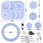 Resin Molds, 63 Pcs Wind Chimes Silicone Molds Kit, Epoxy Windchimes Casting Mold For Diy Wind Bell, Keychain Earring Pendants Ornaments