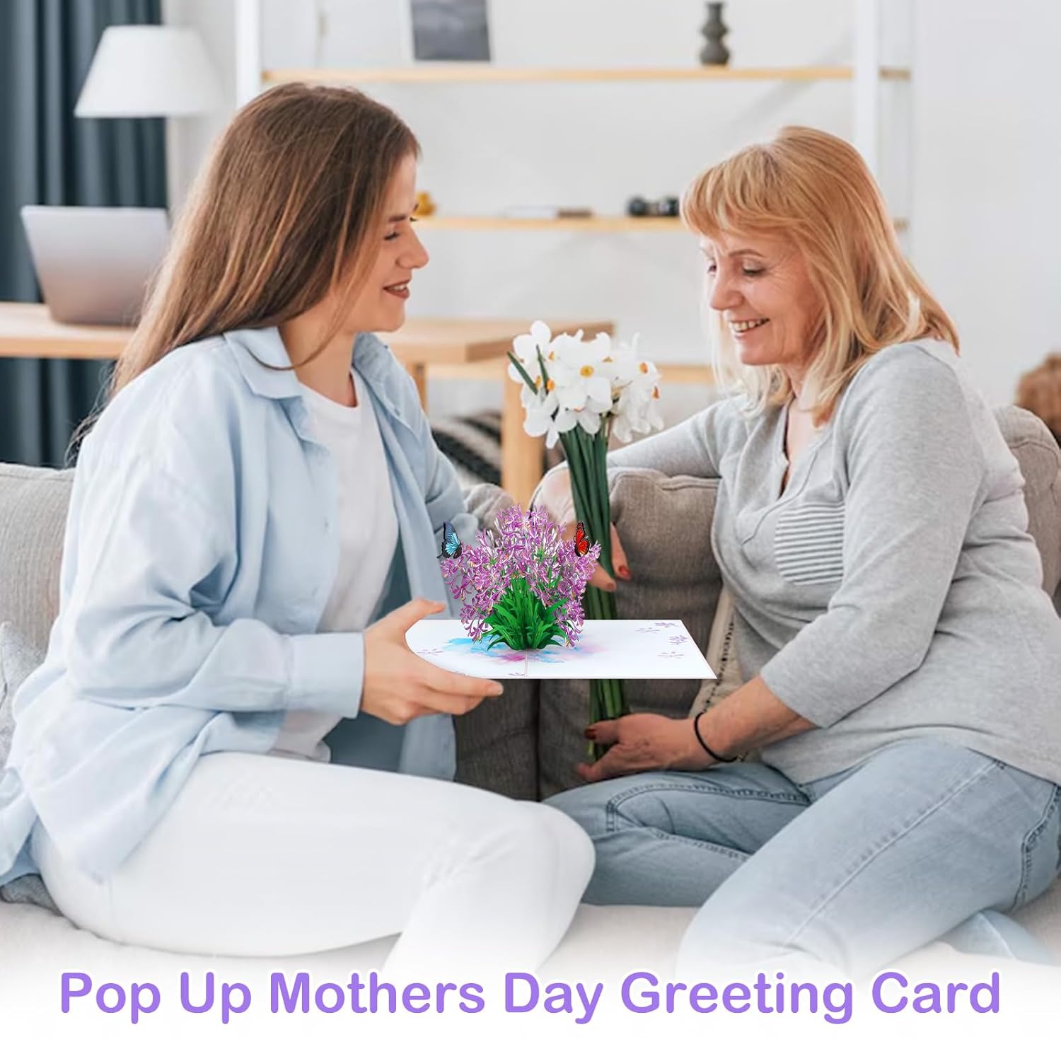 Flower Birthday Cards For Women - 3D Paper Flower Pop Up Card For Anniversary, Get Well, Thank You, Just Because, All Occasions, Gift For Mom Daughter Wife Grandma