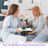 Flower Birthday Cards For Women - 3D Paper Flower Pop Up Card For Anniversary, Get Well, Thank You, Just Because, All Occasions, Gift For Mom Daughter Wife Grandma