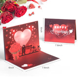 Valentines Day Cards, Anniversary Card With Light And Music For Her & Him, 3D Pop Up Valentine'S Day Card For Wife Husband Wedding Anniversary Present