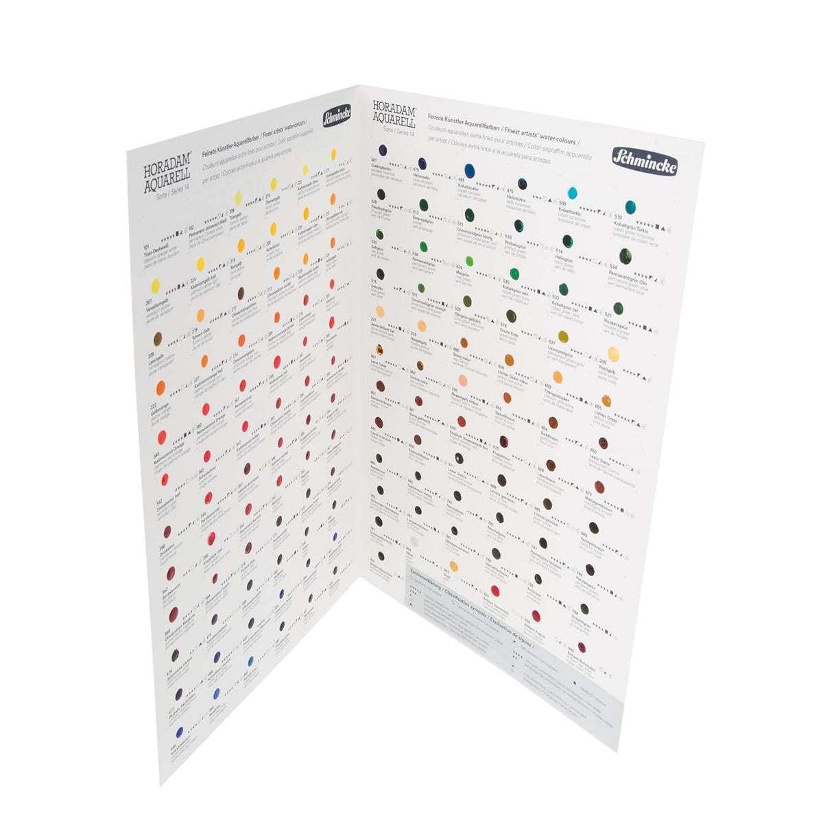 - Horadam Aquarell Dotcard With 140 Shades - 14 999 140, For Testing All Horadam Aquarell Shades