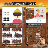Train Party Games Supplies, Pin The Choo Choo On The Track Funny Game For Chugga Chugga Two Two Train Birthday Party Decorations Supplies