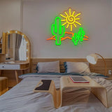 Desert Sunset Neon Sign Dimmable Cactus LED Wall Light for Bedroom Bar Man Cave Decor