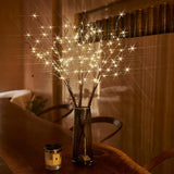 Lighted Branches For Vase 32In Tall 150 Led Plug In, Brown Artificial Willow Lights With Timer Home Christmas Party Mantle Decor
