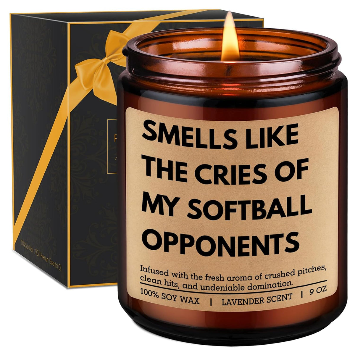 Candle, Softball Gifts For Girls - Cool Sports Ideas For Teen Girls, Players, Lovers - Softball Accessories, Stuff - Funny Valentines Day, Senior Night, Birthday Gifts For Team, Coach, Teenager