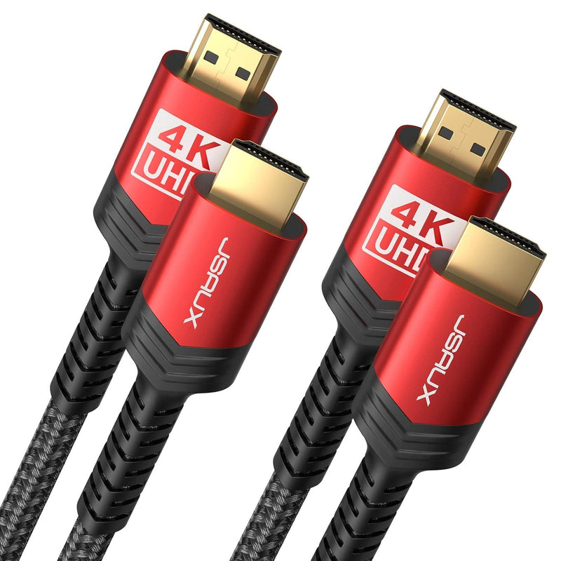 4K Long Hdmi Cable 2 Pack 25 Ft, 18Gbps High Speed Hdmi 2.0 Braided Cord, 4K 6