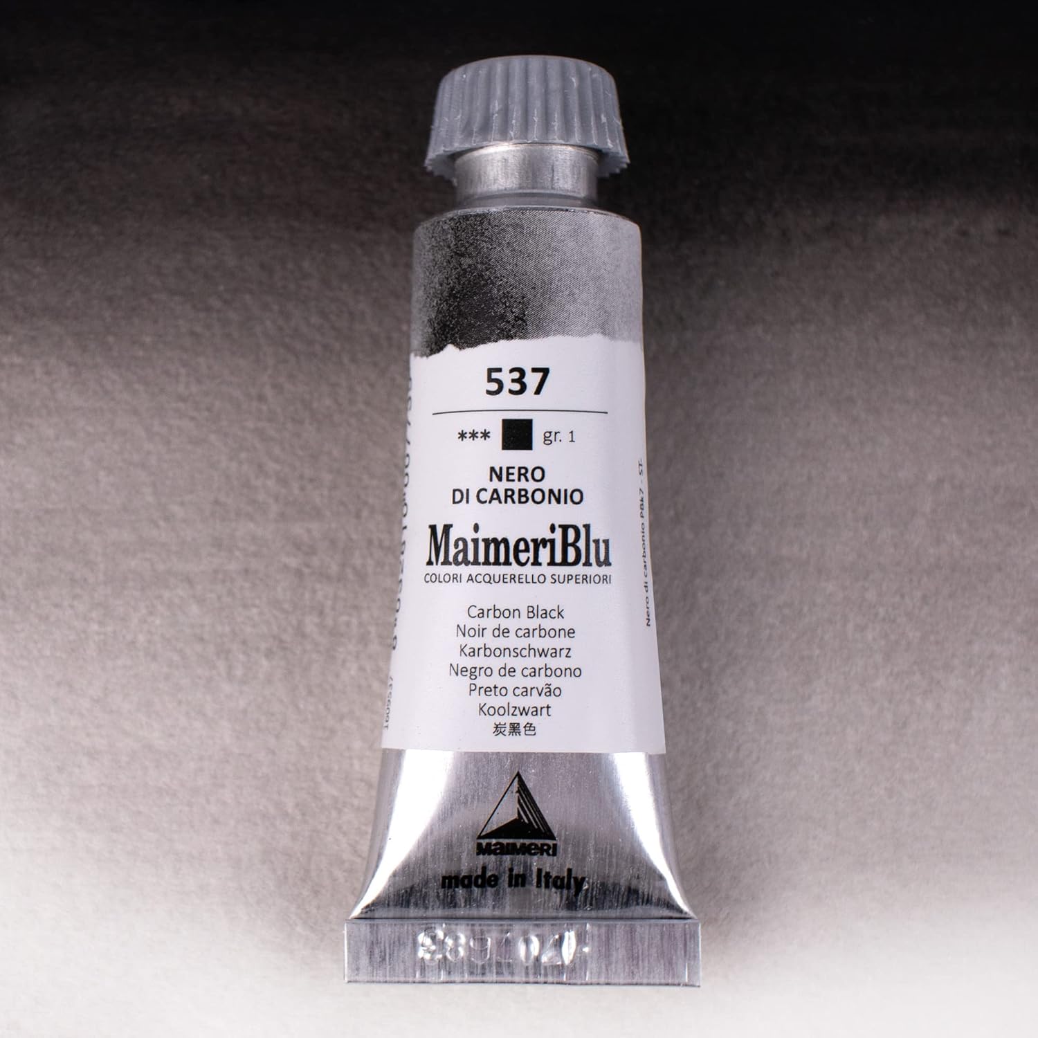 MaimeriBlu 12ml Single-Pigment Watercolor Paint - Carbon Black PBk7 Professional Watercolor Paint - Lightfast and Transparent Watercolor Paint Tube for Artists