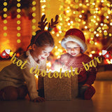 Hot Chocolate Bar Banner Gold Glitter Hot Chocolate Bar Sign Christmas Decorations For Wintertime Holiday Christmas Party New Year Party Decorations