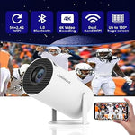 5G WiFi Projector, 4K, Bluetooth 5.0, Auto Keystone, 130'' Screen, HDMI/USB