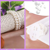 24 Pieces Corsage Wristlet Elastic Pearl Wrist Bands Wedding Wrist Diy Faux Flowers Decor For Wedding Festival Beach Party