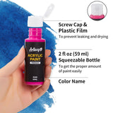 Acrylic Paint Set, 24 Colors 2 Oz/59 Ml Acrylic Paint Kit For Professional Artists & Beginners – Craft & Art Supplies For Canvas, Wood, Fabric, Rock, Leather, Ceramic, Glass, Easter Egg