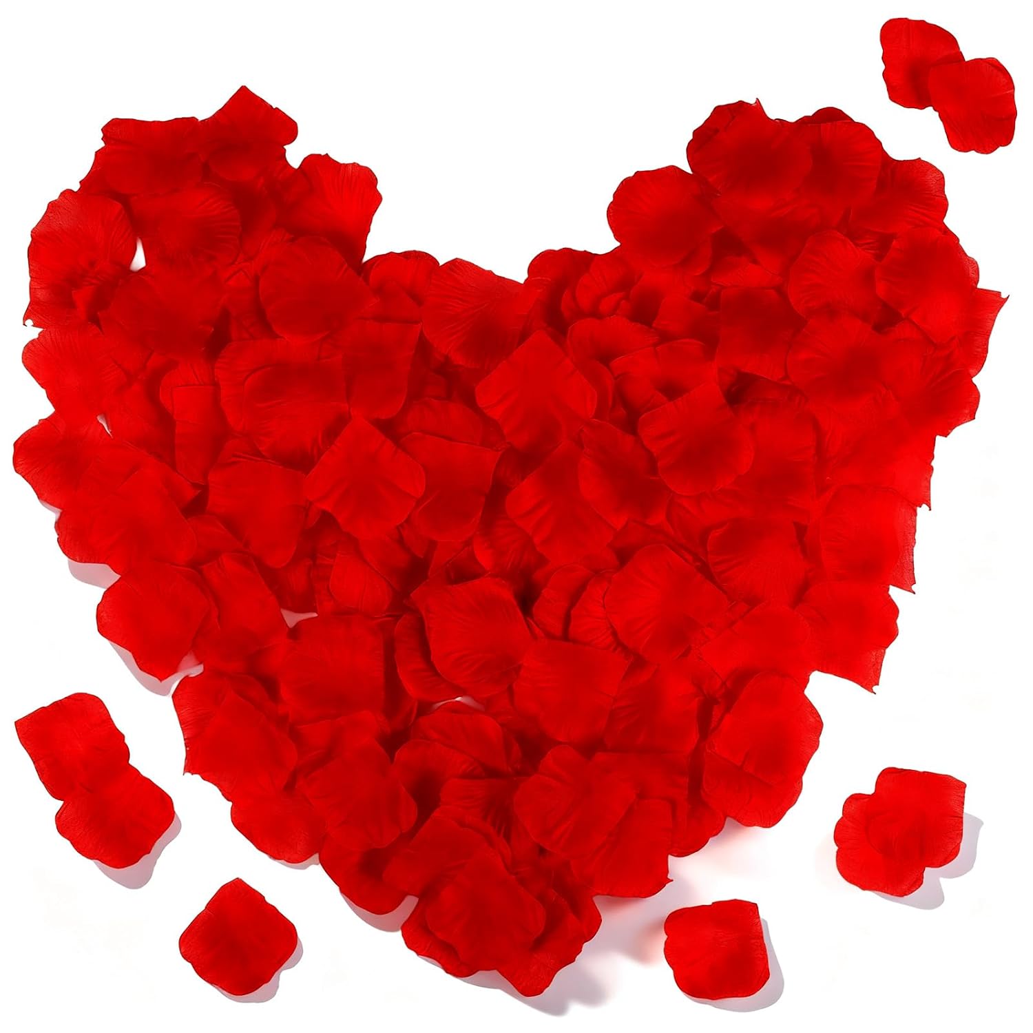 2000 Pcs Red Rose Petals, Artificial Fake Rose Petals For Marry Me, Proposal, Anniversary, Valentine'S Day, Romantic Decorations Special Night, Wedding Table Decor