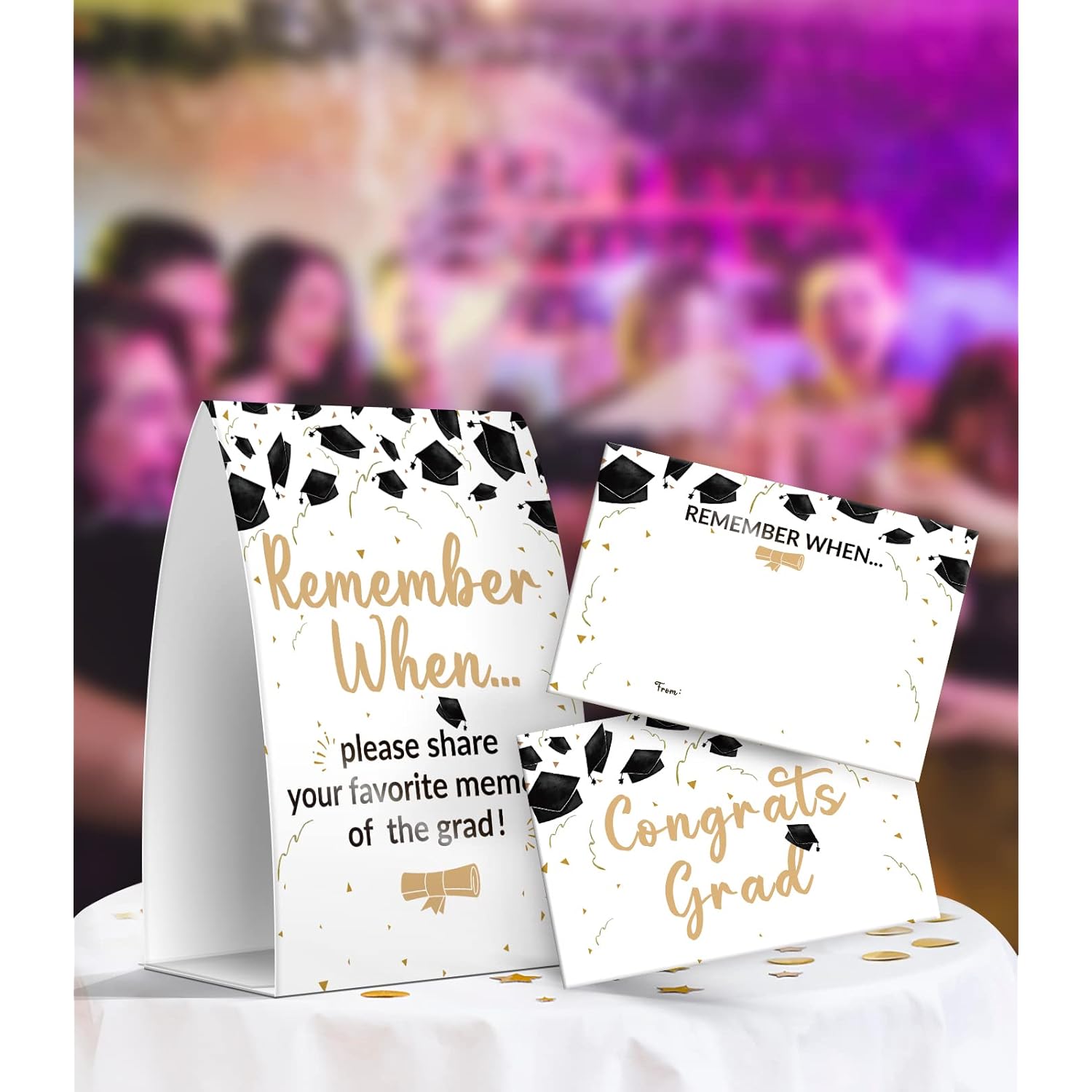 Graduation Share A Memory Cards - Pack Of 1 Sign And 50 Memory Cards, Graduation Party Supplies 2026(008)