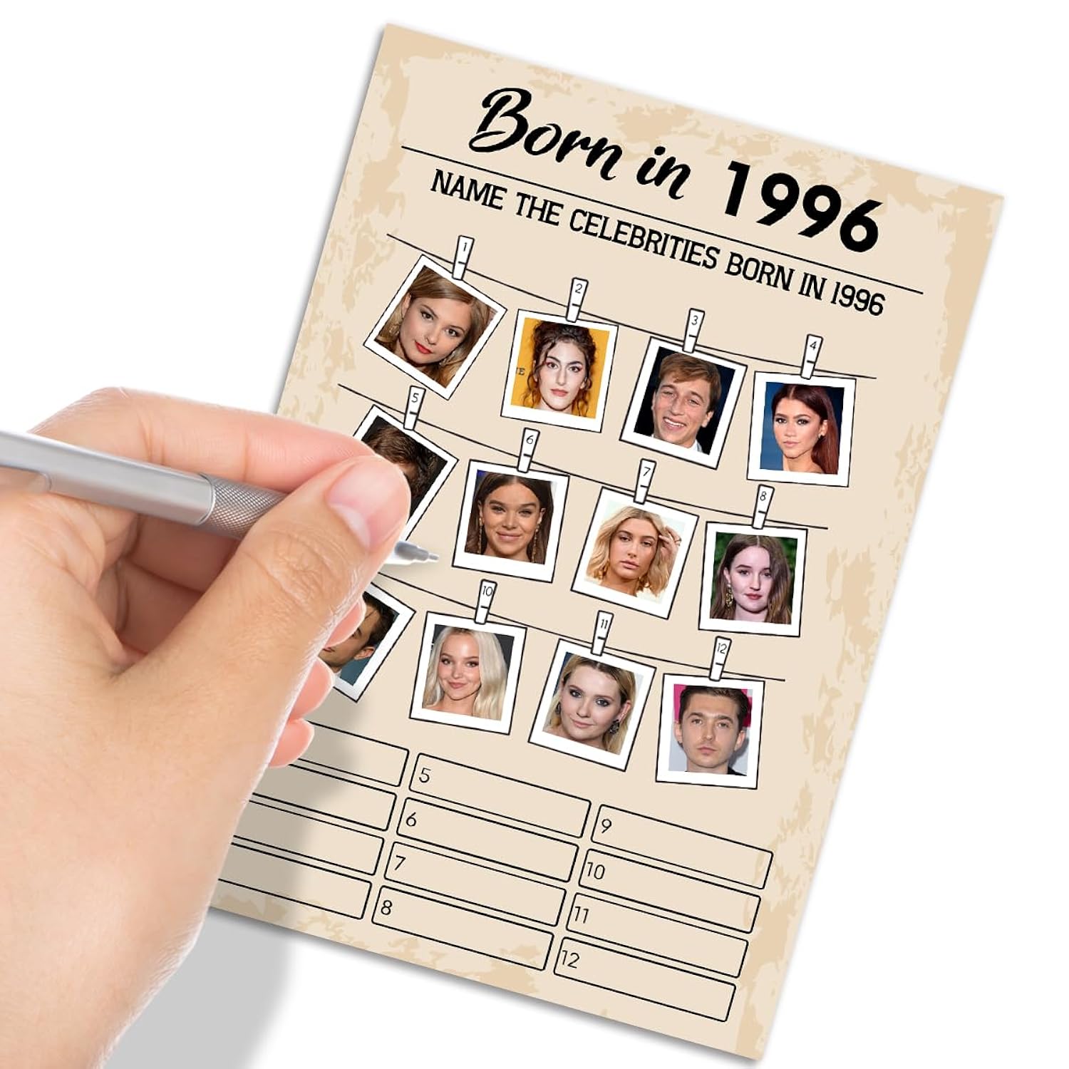 30Th Birthday Party Games, Born In 1996 Games, Birthday Party Supplies For Adults, Fun 1996S Party Game?Pack Of 30 Cards