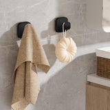 Suction Cup Hooks For Shower,Heavy Duty Shower Hooks For Bathroom Wall,Glass Windows,Smooth Doors To Hang Towels,Robes,Coat,Reusable Suction Cup Wreath Hanger For Christmas Wreaths-Black(2 Pack)