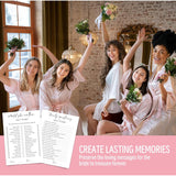 Minimalism Bridal Shower Game Cards - Would She Rather & Twenty Questions About The Bride For 50 Guests