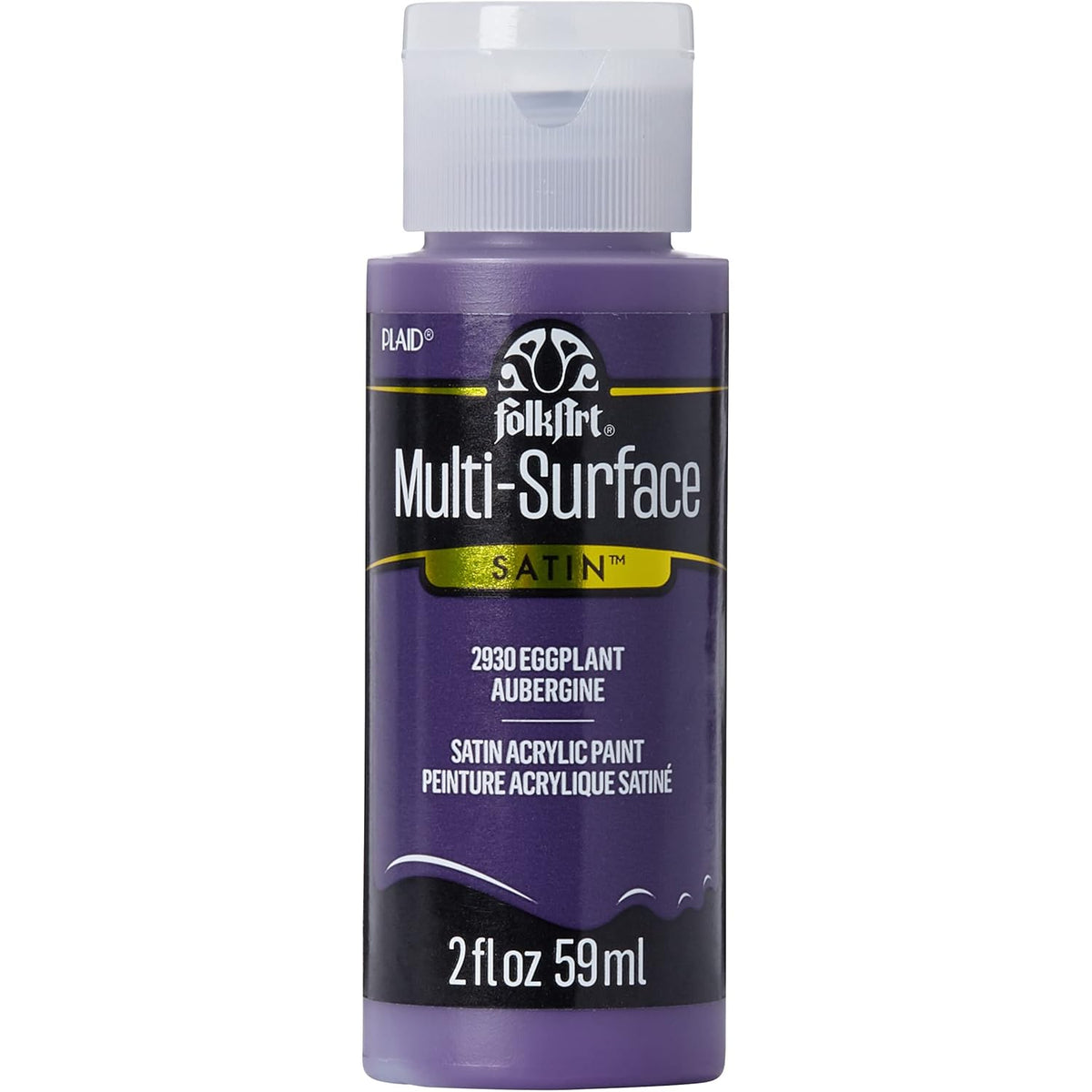 FolkArt Multi-Surface Paint in Assorted Colors (2 oz), 2930, Eggplant