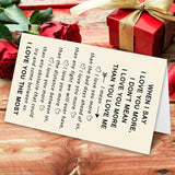 “I Love You More”Valentines Day Card, Valentines Day Gifts For Him Her, Valentine'S Day Cards For Husband Boyfriend Men