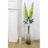 6Pcs Delphinium Artificial Flowers 29.5" Realistic Green Silk Flowers Faux Snapdragon Flowers Long Stem Fake Hyacinth For Tall Vase Wedding Home Garden Decor (Green)