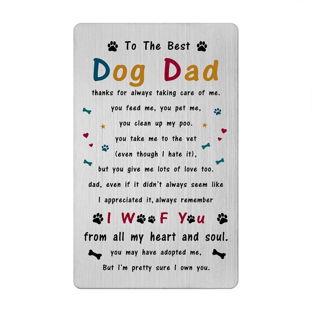 Valentines Day Card For Dog Dad - Gifts For Dog Dad Father Lover Birthday Father'S Day Easter Card
