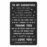 Godmother Proposal Gifts Wallet Card - Thank You I Love You Godmother - Godmother Gifts For Mothers Day, Christmas Birthday
