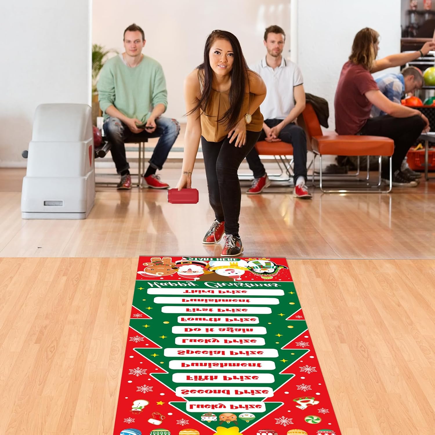 Christmas Can Rolling Game Props Christmas Party Games Roll The Can Challenge Raffle Set For Adults Family Gatherings Birthday Party Supplies Activities Gifts Indoor Outdoor Xmas Holiday Prizes