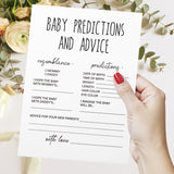 Baby Predictions & Advice For New Parents – Minimalism Shower Activity By Printed Party, It'S A Girl Forest Animals Theme Set Of 50 Cards-In12