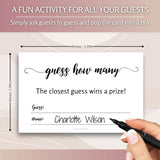 Baby Shower Games - Guess How Many | Pack Of 50 Premium 350Gsm Quality Cards 3X2 | Fun Baby Shower Game For Guests