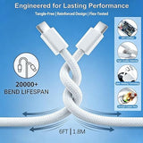 2 Pack 20W USB C Fast Charger with 6FT USB C Cable MFi Certified for iPhone 17 16 15 Pro Max iPad Pro Air