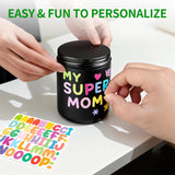 Lavender Scented Candles Personalized Gifts For Women Men | Funny Birthday Candle Diy Custom Message With Letter & Number Stickers - Make Your Unique Gift For Valentine'S/Mother'S Day/Anniversary