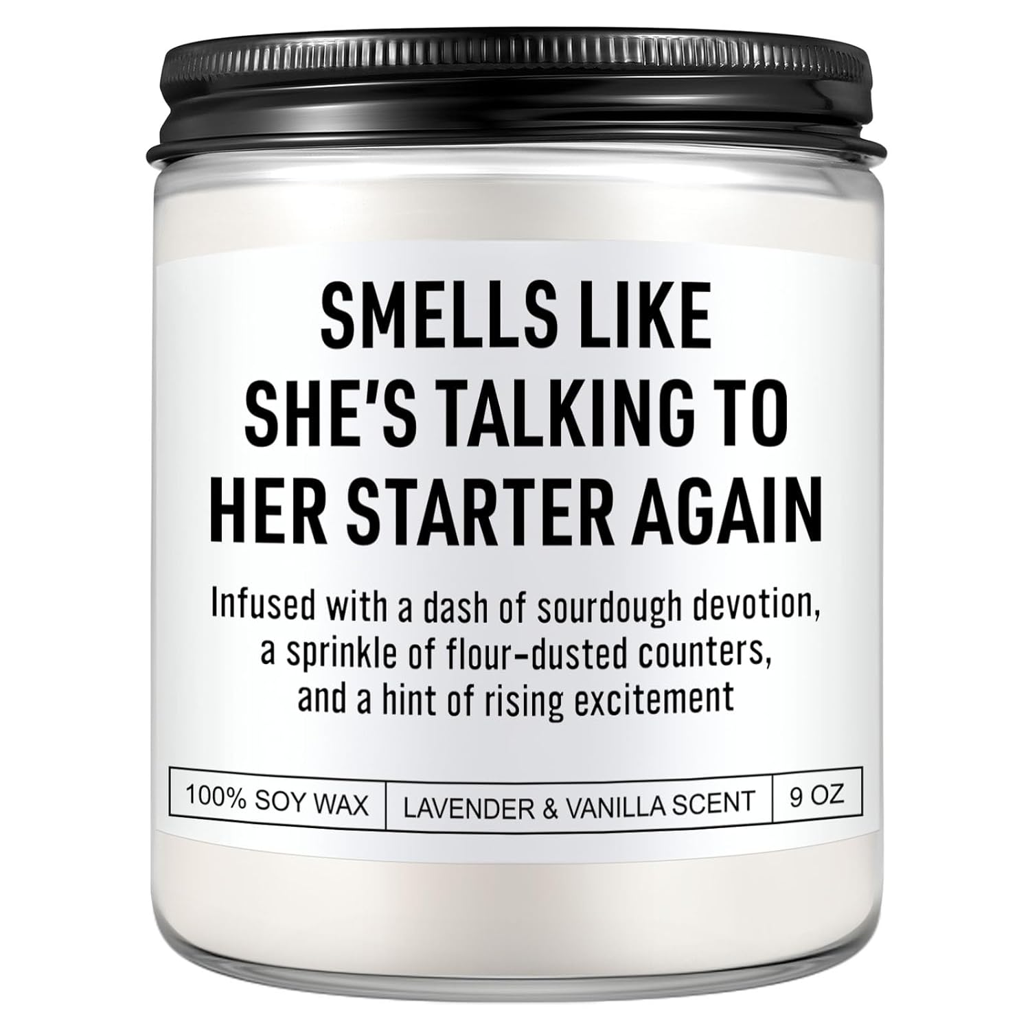 Funny Sourdough Starter Candle, Sourdough Gifts, Unique Baking Gifts For Women Who Love To Bake, Bread Bakers & Lovers, Sour Dough & Baking Accessories, Birthday, Christmas Presents For Baker