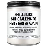Funny Sourdough Starter Candle, Sourdough Gifts, Unique Baking Gifts For Women Who Love To Bake, Bread Bakers & Lovers, Sour Dough & Baking Accessories, Birthday, Christmas Presents For Baker