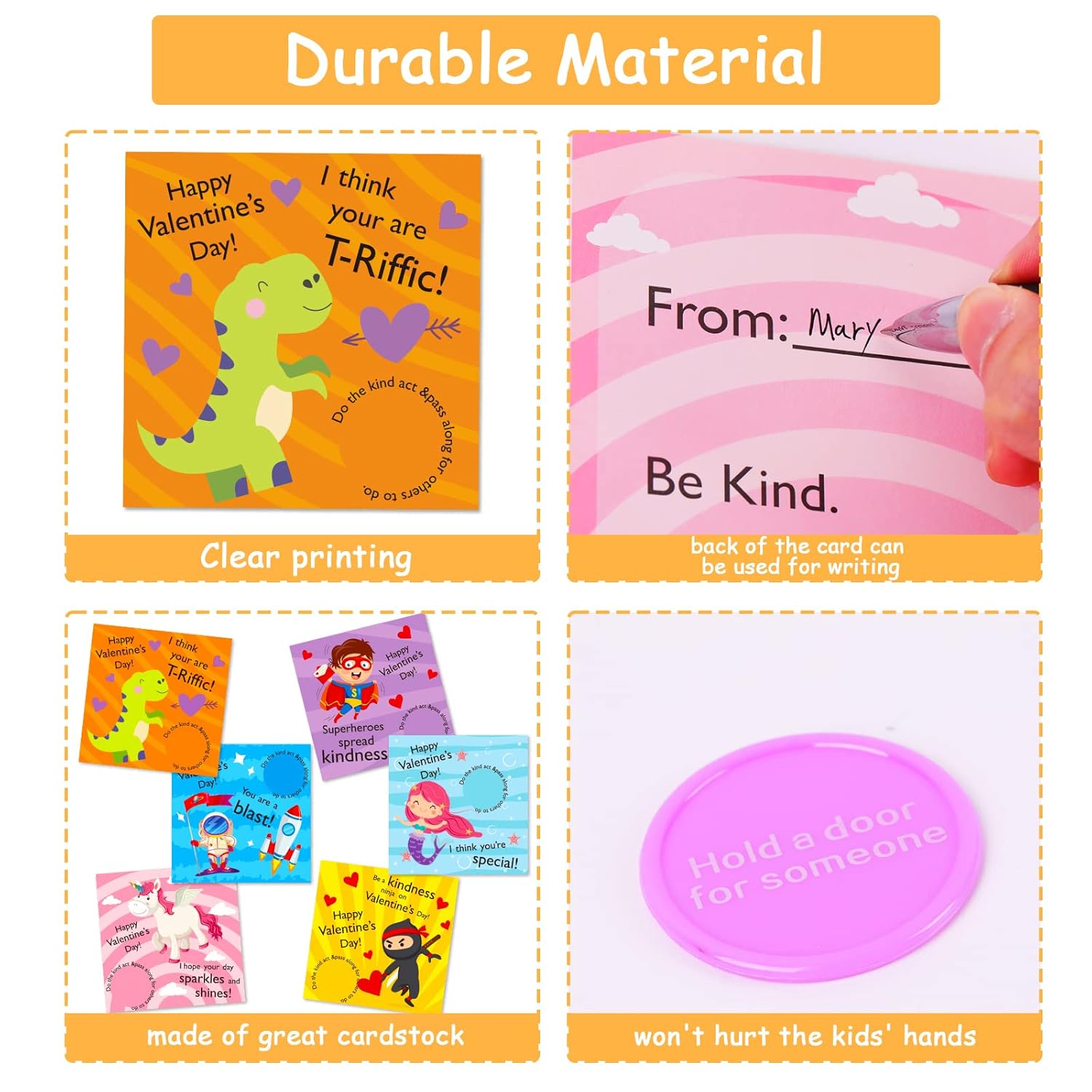 36 Pack Valentine'S Day Gift Cards For Kids Valentine Kindness Cards With Envelopes And Tokens For Valentine Party Favors, School Classroom Prizes, Exchanging Gifts
