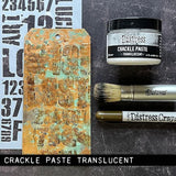 Ranger Ink Bundle Set- Tim Holtz Distress Crackle Paste Translucent and Opaque, 3oz Each TDA79651 and TDA71303 and