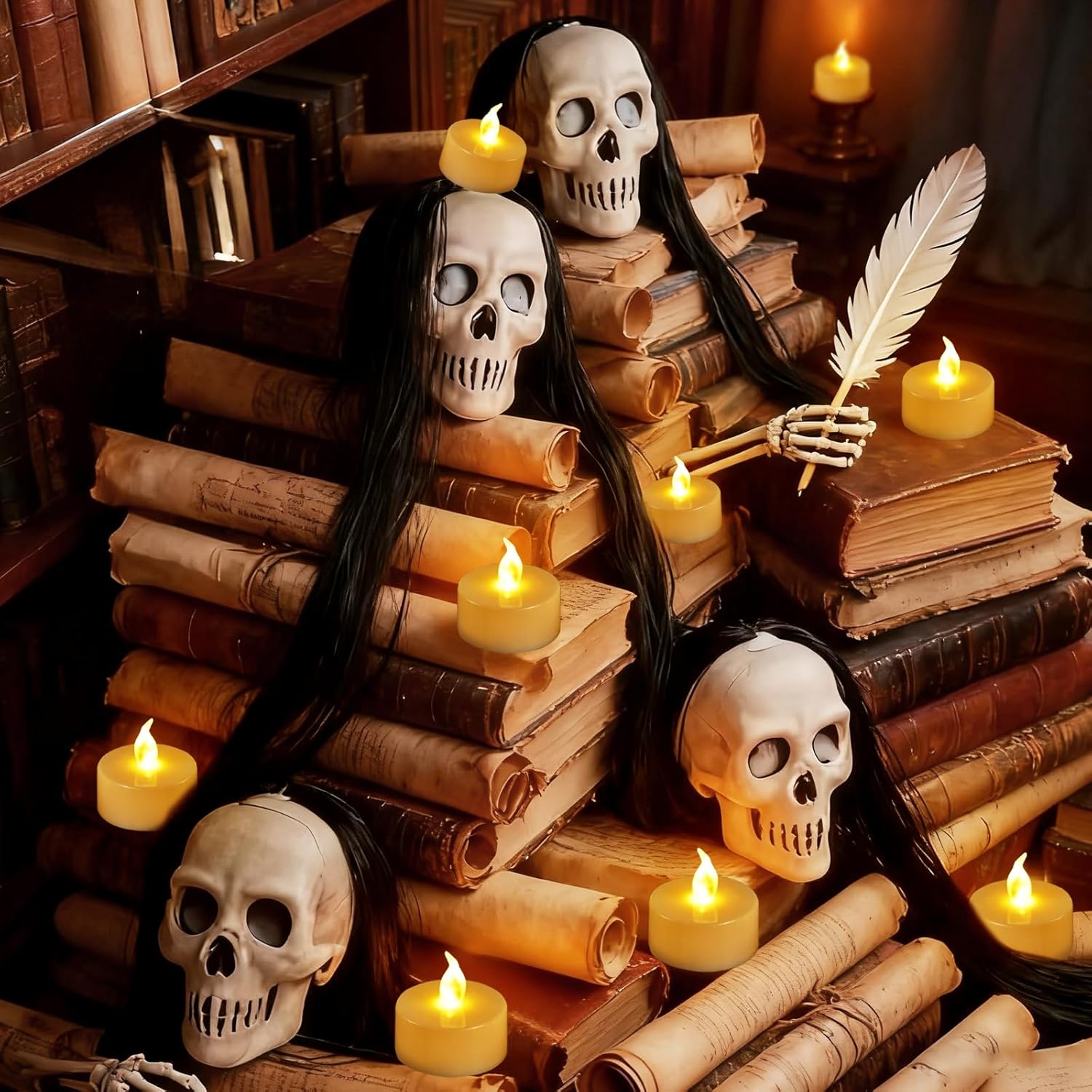 Tea Lights Flameless Candles, 100 Pack Warm Yellow Battery Operated Flickering Candles 200+ Hours Ideal For Home Decoration Outdoor Wedding Parties (100Pack Warm Yellow)