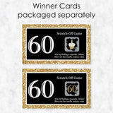 Big Dot of Happiness Adult 60th Birthday - Gold - Birthday Party Game Scratch Off Cards - 22 Count