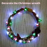 Christmas Lights Santa Snowflake Christmas Tree String Lights, 30 Leds 10Ft Battery Powered, Christmas Decorations Xmas
