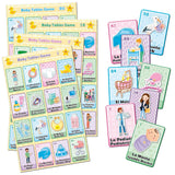 Baby Shower Loteria Fiesta Bilingual Game - Mexican Bingo In English And Spanish, For Up To 20 Players