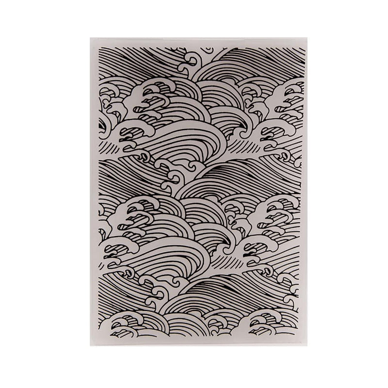 Sea Water Wave Plastic Embossing Folders For Card Making Scrapbooking And Othe