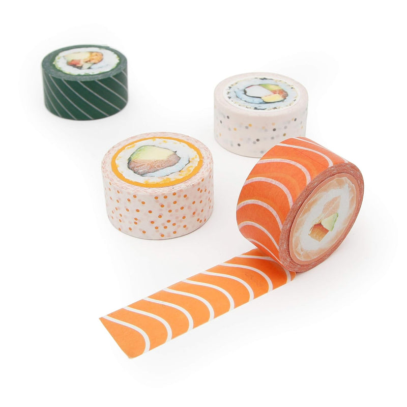 Sushi Tape | Decorative Paper Washi Tape | Novelty Masking Adhesive Tape | Set