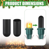 100 Pieces Christmas Light Caps No Glow Caps Glass Led 0.18 Inch Light Blackout Caps Wide Glow Plug Caps Black Out Cover