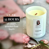 Carnation Jar Candle – Handcrafted Wood Wick Soy Candles – Fresh Citrus & Floral Scent Aromatherapy Candle – Smokeless & Long Lasting Aromatic Candles W/ 35 Hour Burn Time