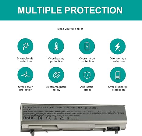 Dell Latitude E6400 E6410 E6500 E6510 Precision M4400 M4500 Laptop Battery Replacement
