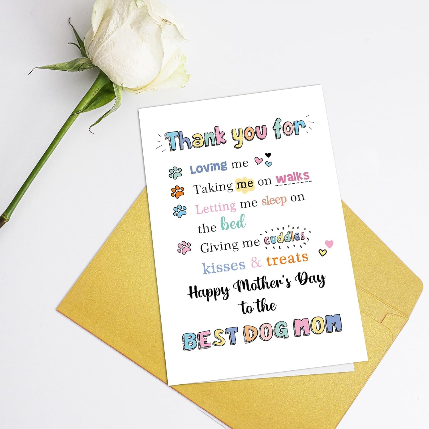 Dog Mom Mother'S Day Card, Cute Mother'S Day Card From Dog, Happy Mother'S Day Card For Dog Owner, Best Dog Mom Card
