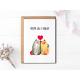 You'Re All I Knead Need - Cute Cat Love Card - Pun Anniversary Card For Him Her - Happy Valentine'S Day Card - Cute Cat Card