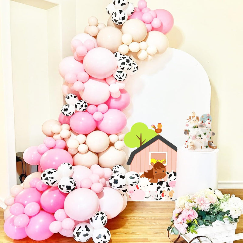 Cow Balloon Arch, Pink And Cow Print Balloon Arch, Cowgirl Balloon Arc