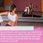 2PCS Silicone Suction Phone Mount, Hands-Free Holder for Selfies & Videos